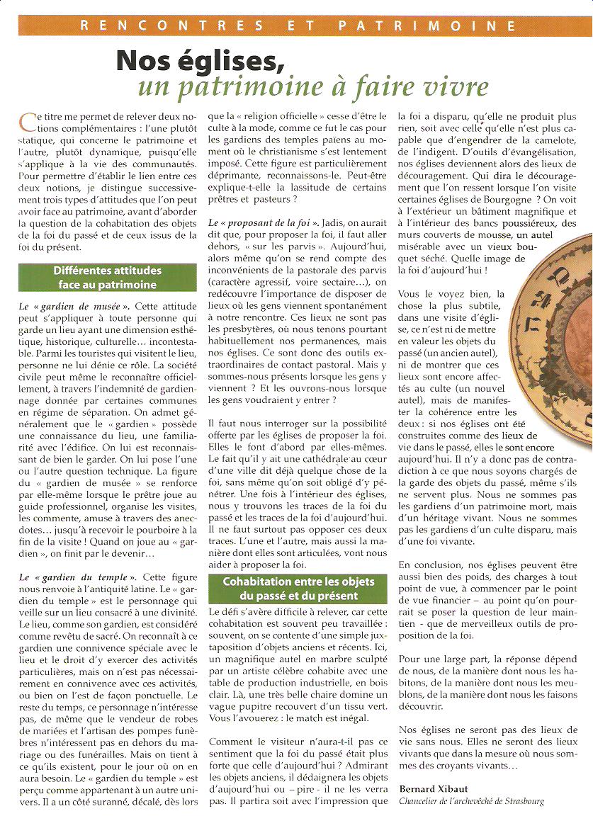 rencontres patrimoine religieux